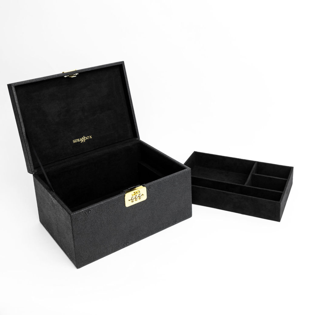 Black Luxie locking stash box