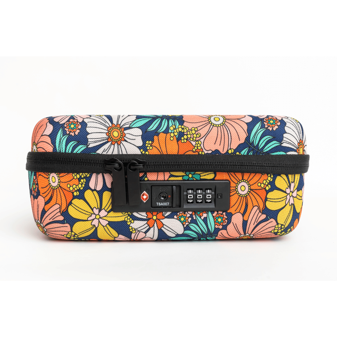 Cute small stash box with zipper combo lock. Great for Rx prescription safety, child-proof, pet-proof, dorm rooms, privacy, valuables.