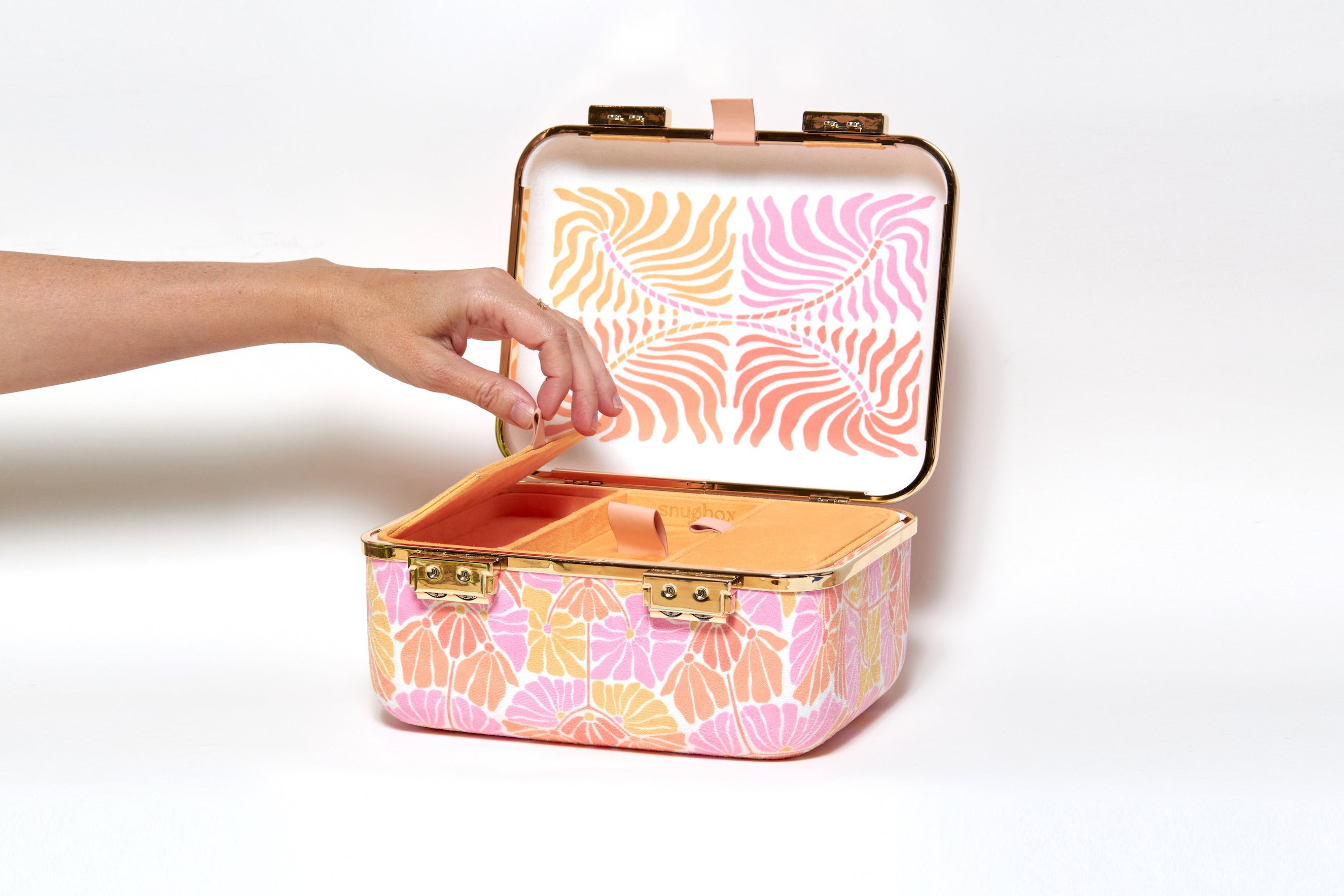 Interior organization compartments allow storage for smaller items.