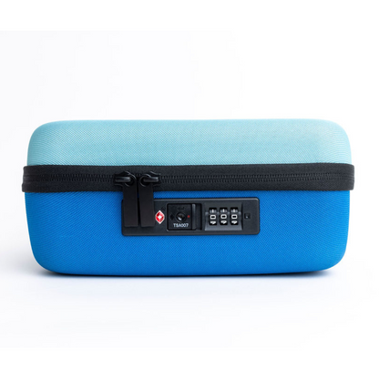 NEW! Lockbox stash box with zipper combination lock - Blue color block