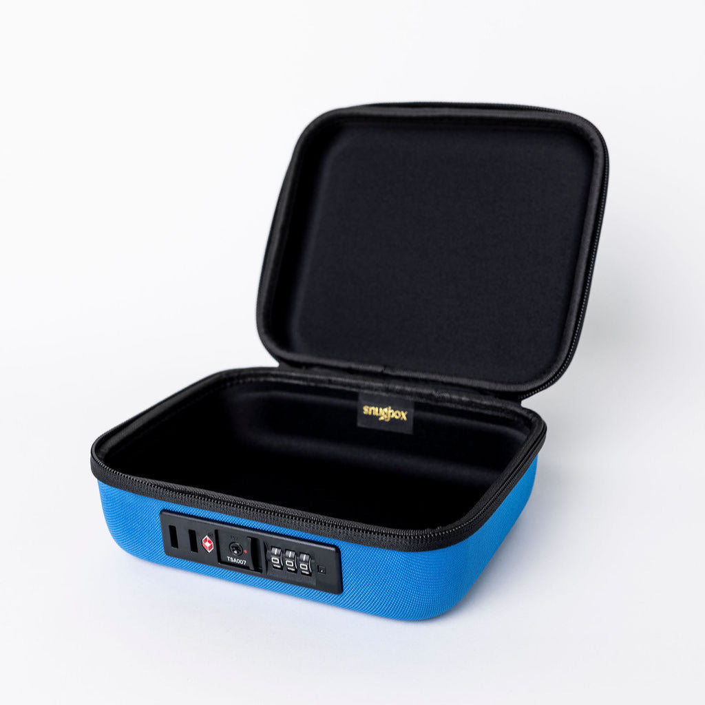 Lockbox with zipper combination lock - Blue color block