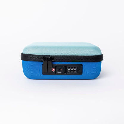 Lockbox with zipper combination lock - Blue color block