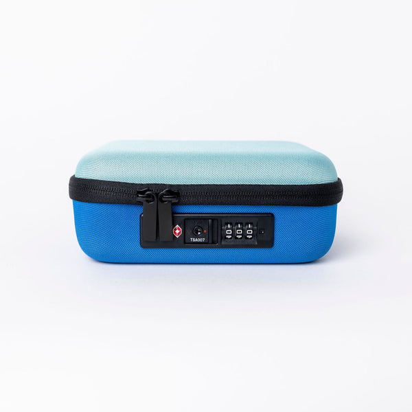 Lockbox with zipper combination lock - Blue color block – snugbox
