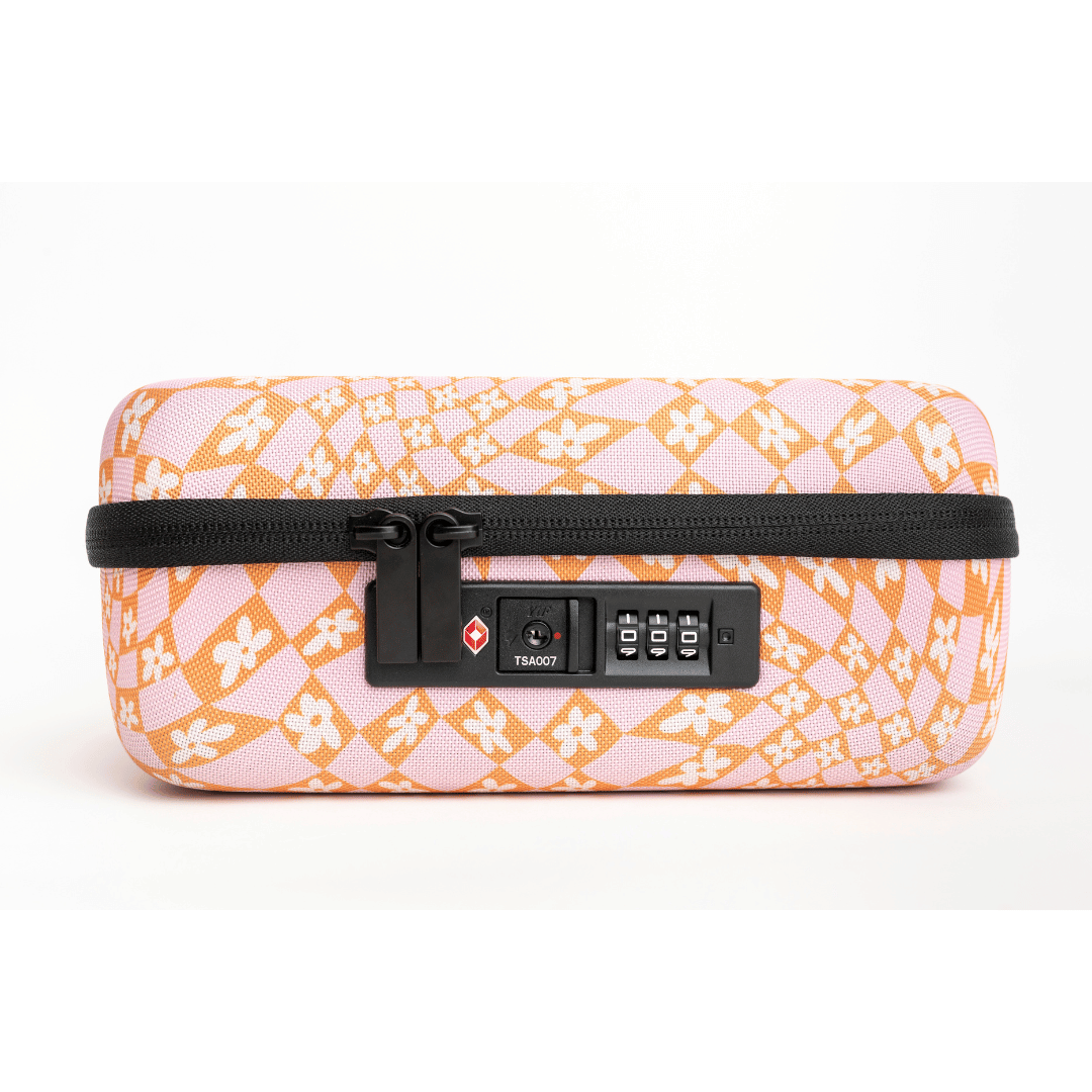Locking box with TSA compliant zipper combo lock, Rx storage, safe for childproofing, pet-proofing, security, drug safety.