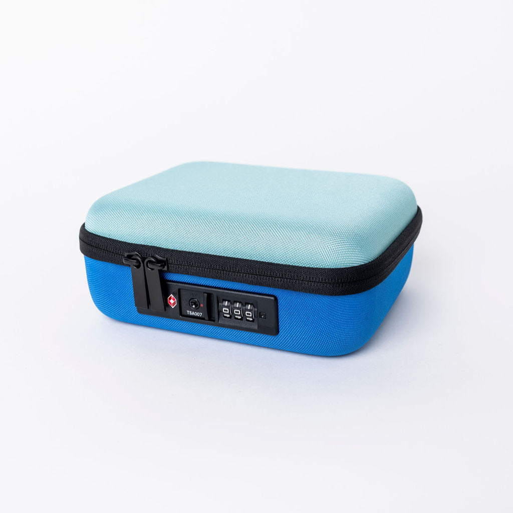 Lockbox with zipper combination lock - Blue color block – snugbox