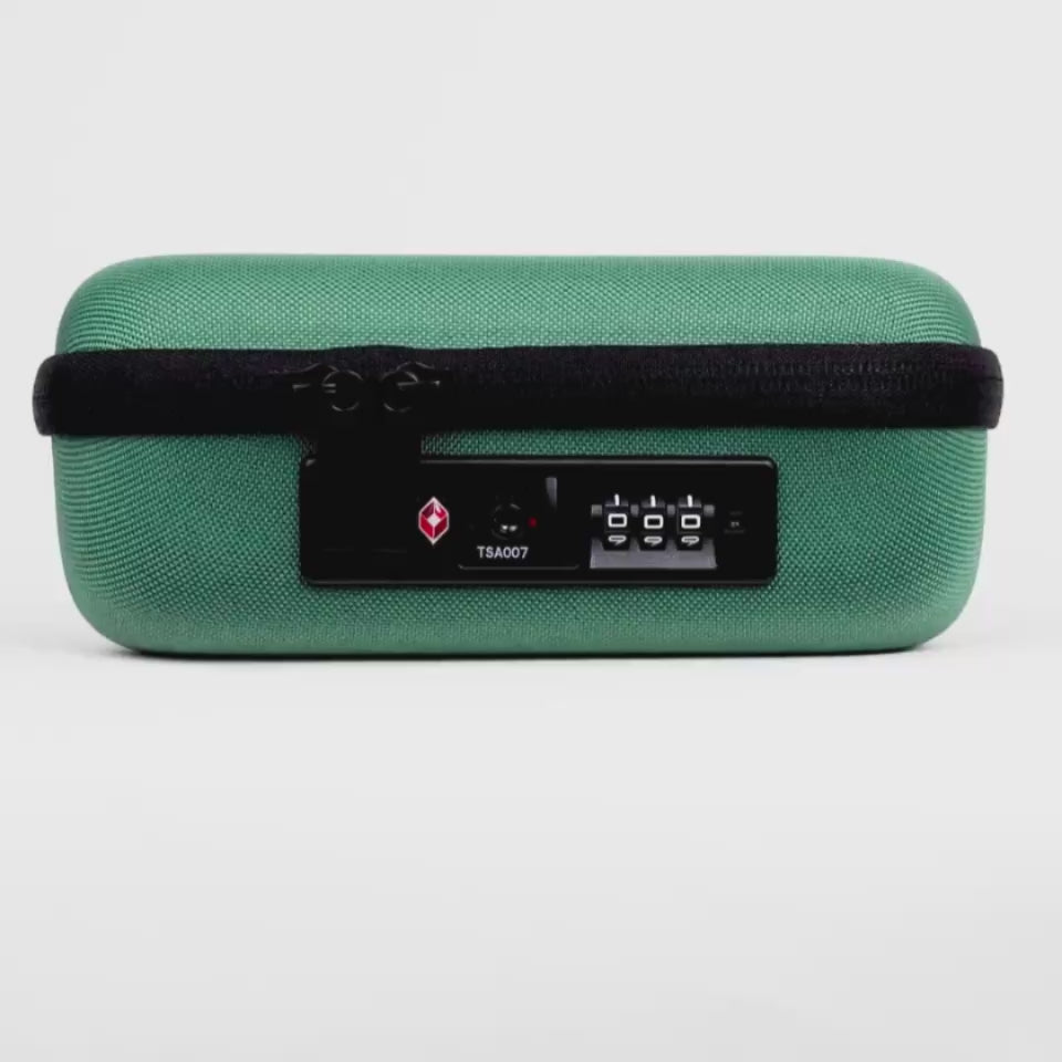 Lockbox with zipper combination lock - Evergreen